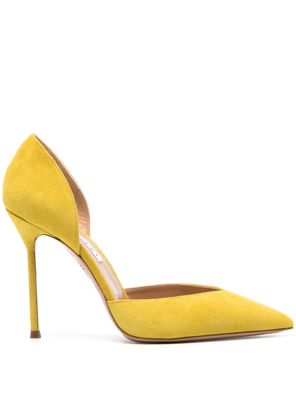 Aquazzura Uptown 105mm suede pumps | Yellow | Image 1