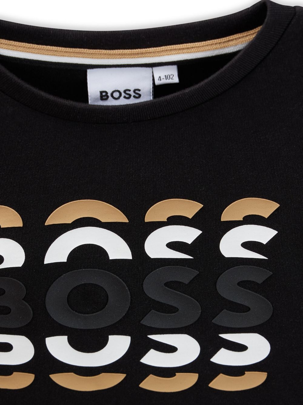 BOSS Kidswear T-shirt met logo Zwart