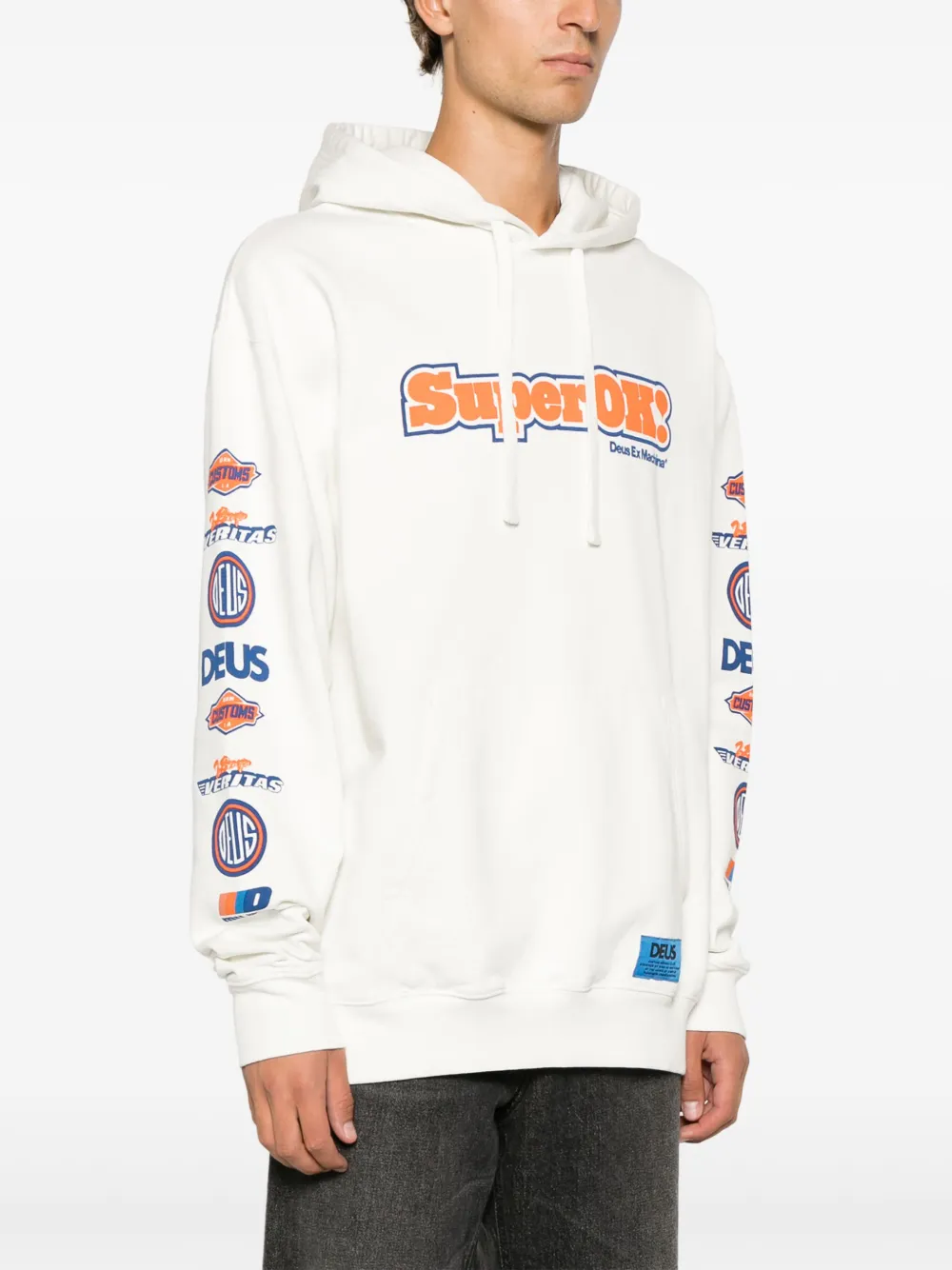 Deus Ex Machina Hoodie van gerecycled katoen Wit