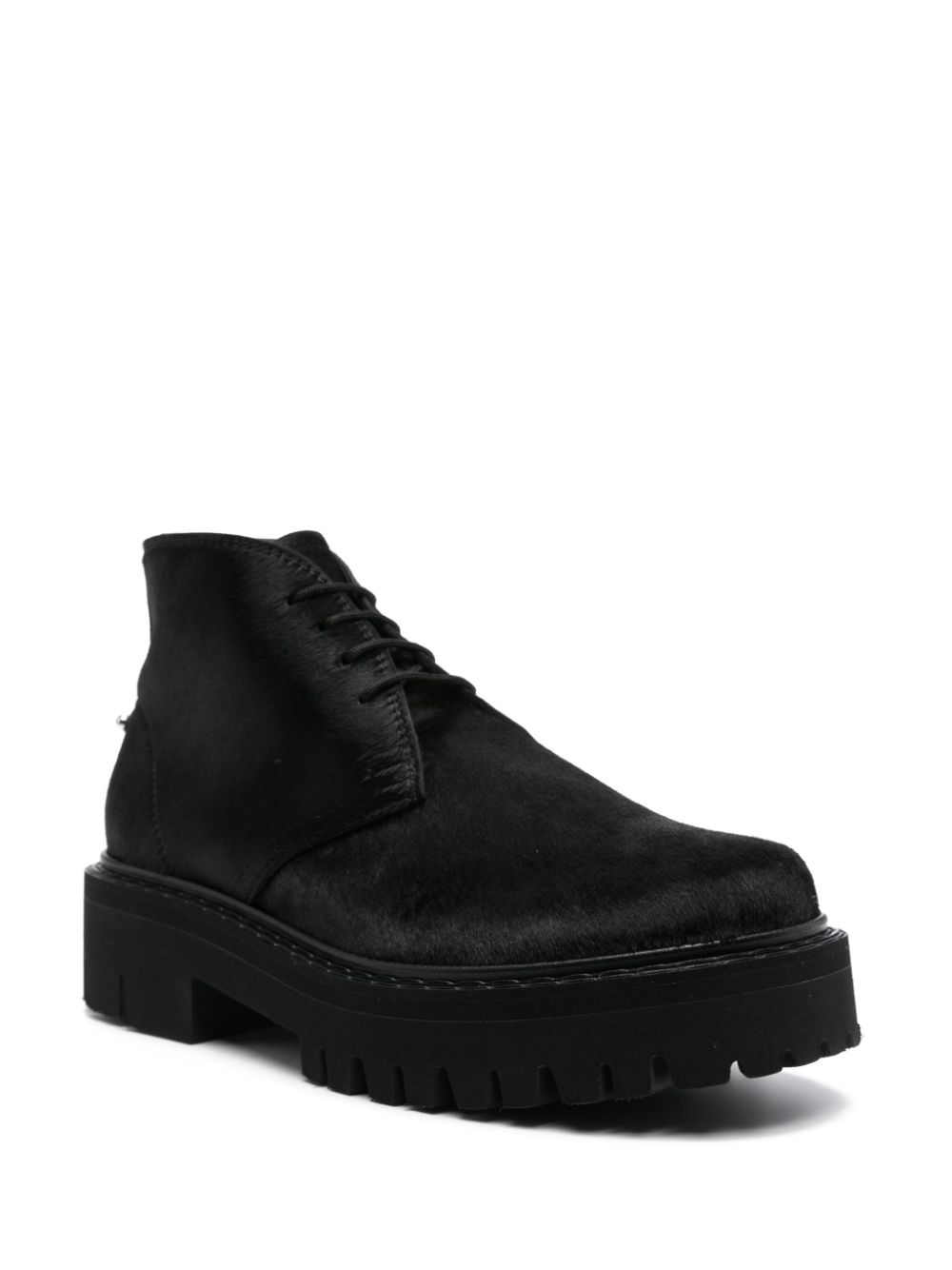 Shop Neil Barrett Desert Leather Ankle Boots In Black