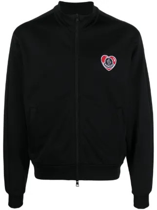 Moncler Moncoeurモチーフ ジップ スウェットシャツ | ブラック