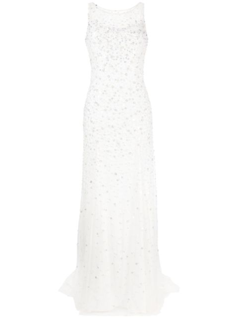 Jenny Packham Ida embellished pleated dress Women