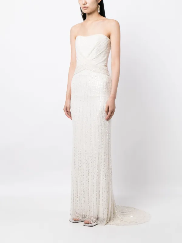 Jenny Packham Mae スパンコール ブライダルドレス | ホワイト
