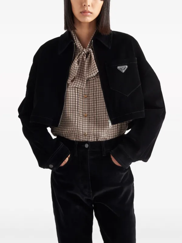 Louis Vuitton pre-owned Velvet Details Cropped Jacket - Farfetch