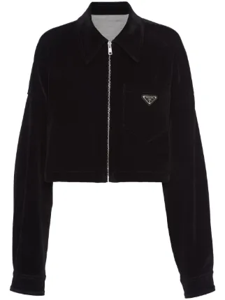PRADA＊Velvet denim blouson jacketブルゾンジャケット＊送料込 PRADA＊Velvet denim blouson jacketブルゾンジャケット＊送料込