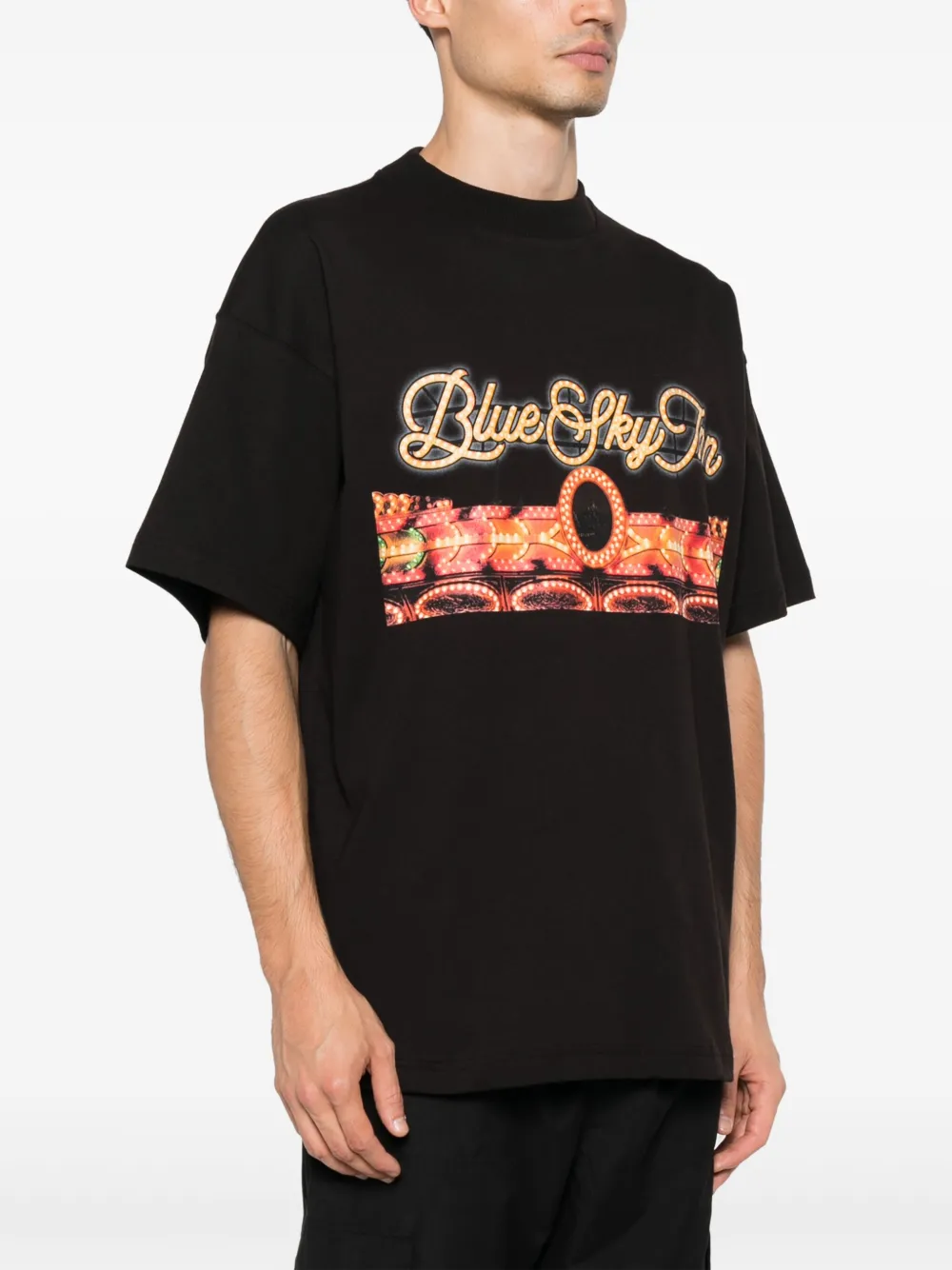 Blue Sky Inn Logo-print Cotton T-shirt In Black