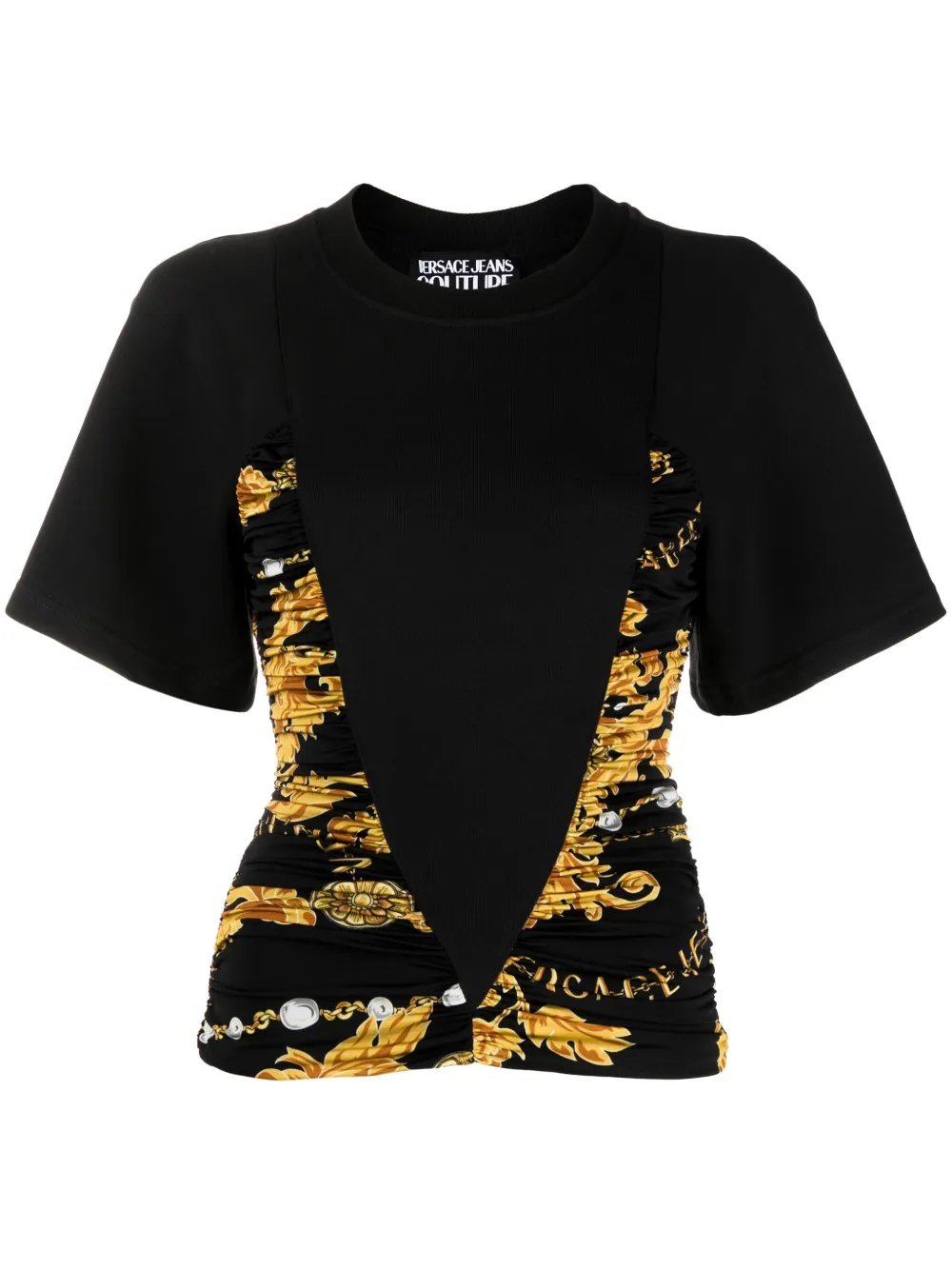 Versace Jeans Couture T-shirt met logoprint Zwart