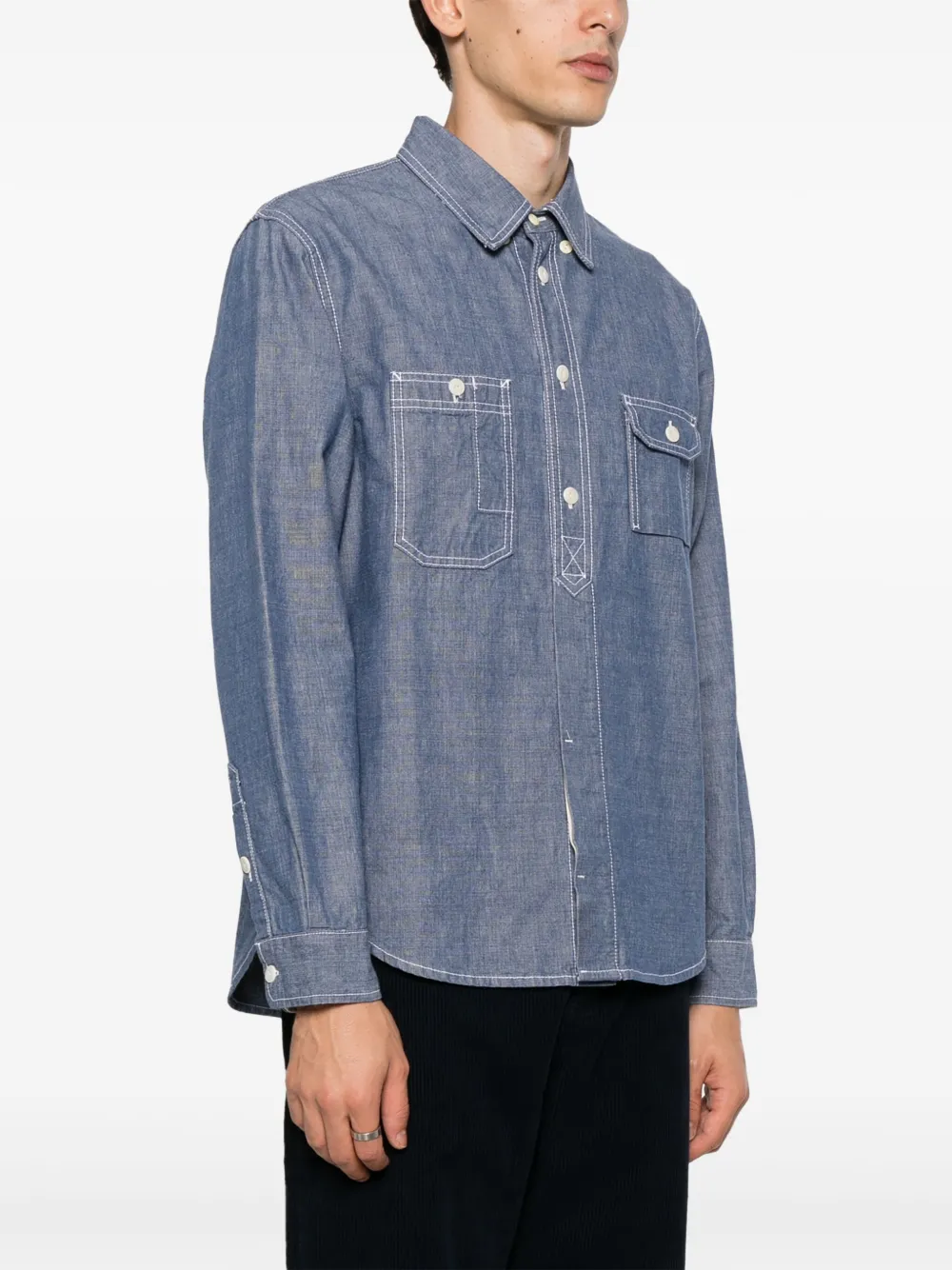 TELA GENOVA Denim overhemd Blauw