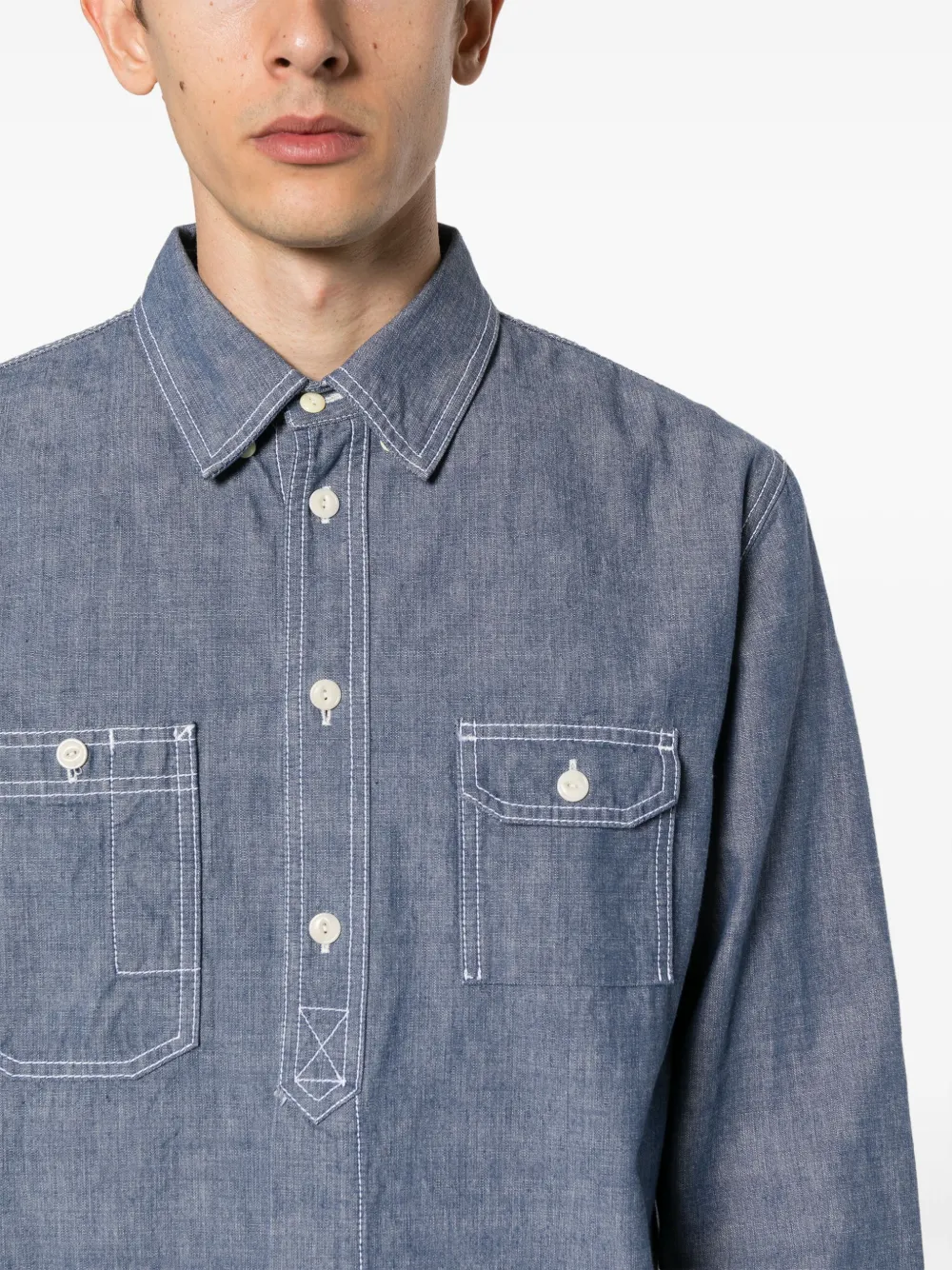 TELA GENOVA Denim overhemd Blauw