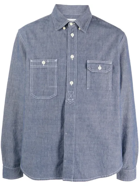 TELA GENOVA long-sleeve cotton denim shirt