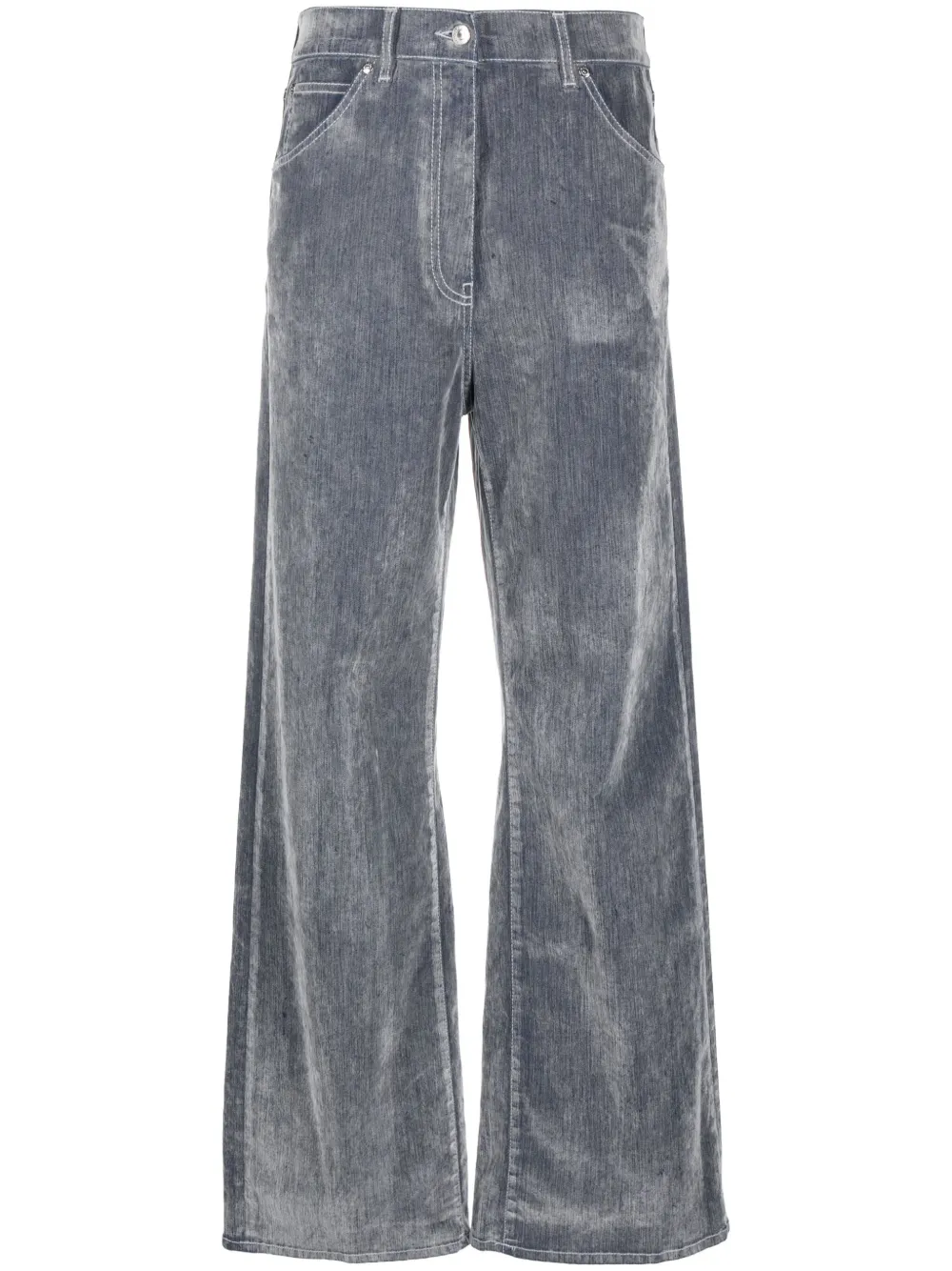 MSGM Broek met wijde pijpen Blauw