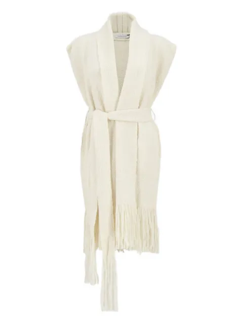 Gabriela Hearst Teagan fringed belted cashmere vest
