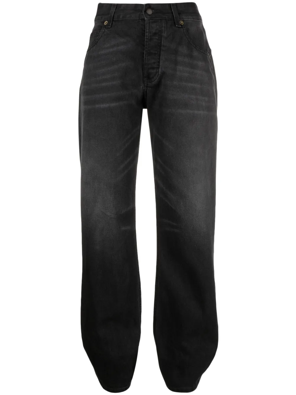 Dark Park gathered-detailing boyfriend jeans