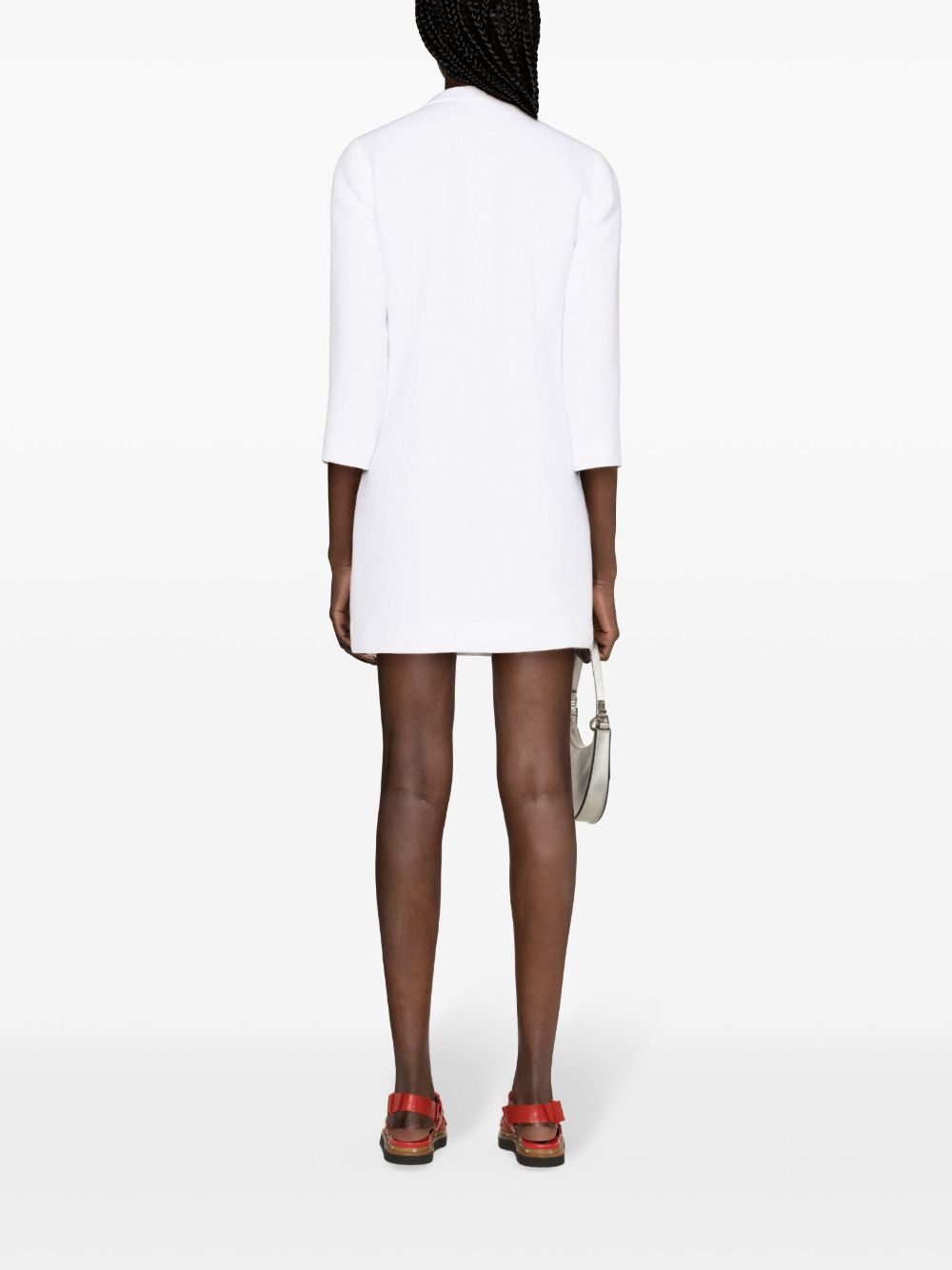 Shop Sandro Paige Tweed Minidress In White