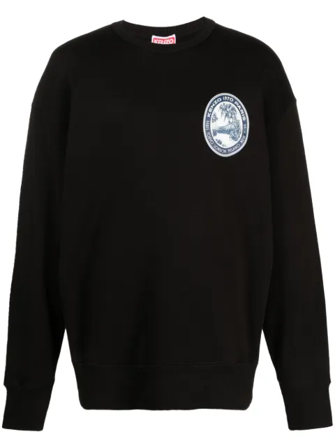 Kenzo logo-patch cotton sweatshirt Men