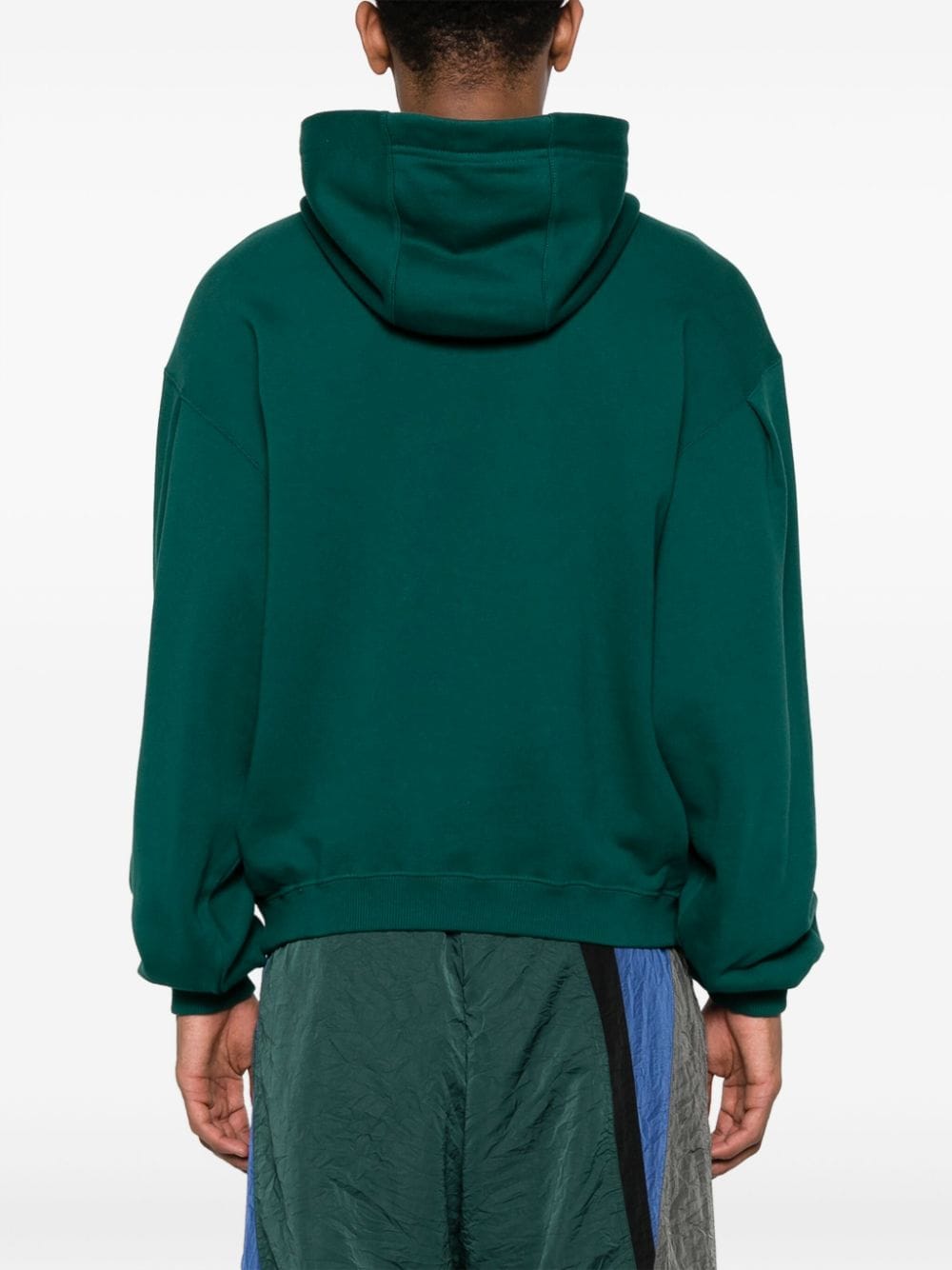 Shop Ader Error Logo-print Cotton Hoodie In Green