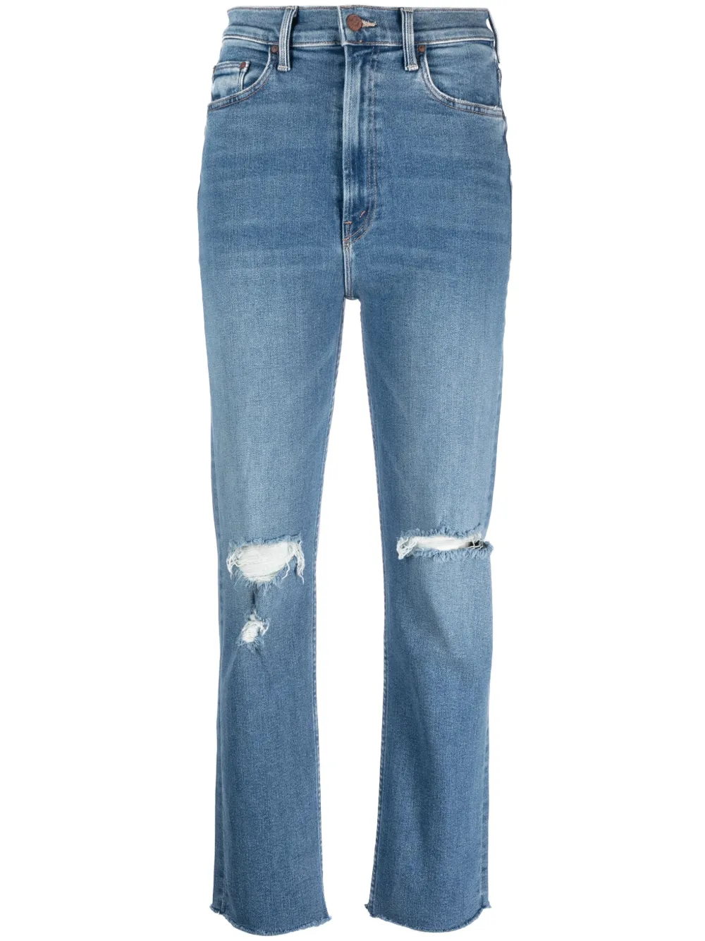 MOTHER Rider high-rise straight-leg jeans | Blue | Image 1