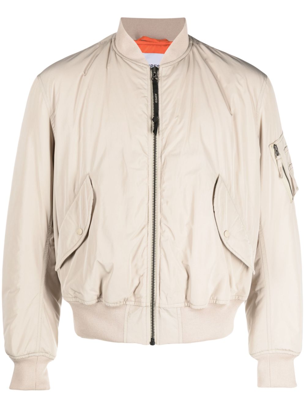 Aspesi Zip-detail Bomber Jacket In Neutrals