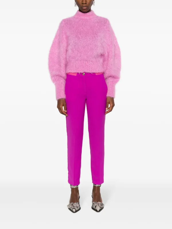 Versace Jeans Couture logo-waistband Slim Trousers | Pink
