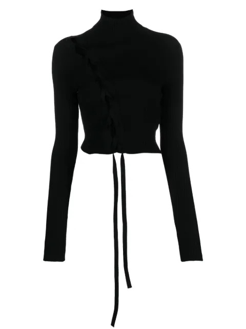 Ssheena roll-neck ribbed jumper