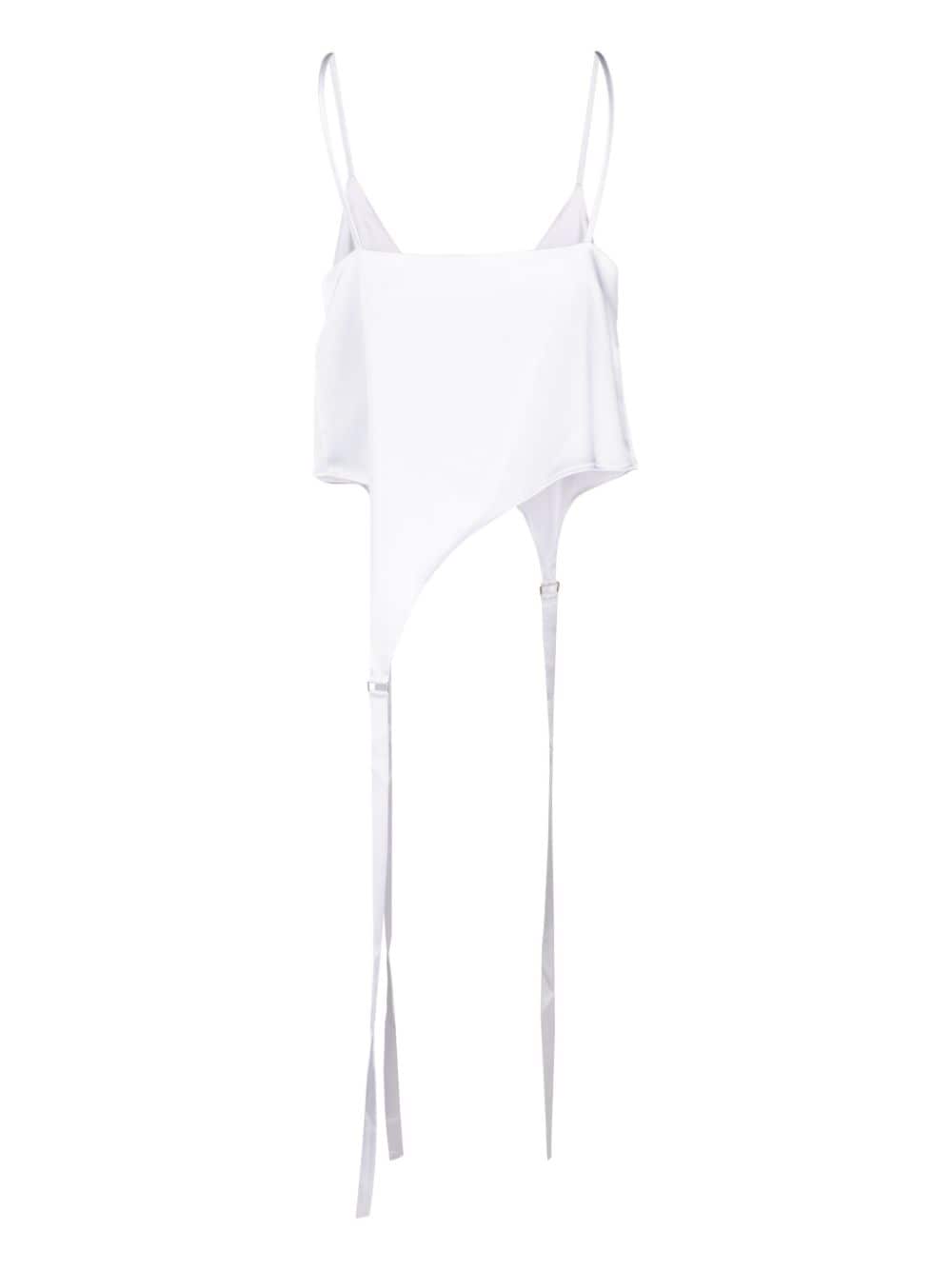 Shop Ssheena Deconstructed Satin Camisole Top In 白色