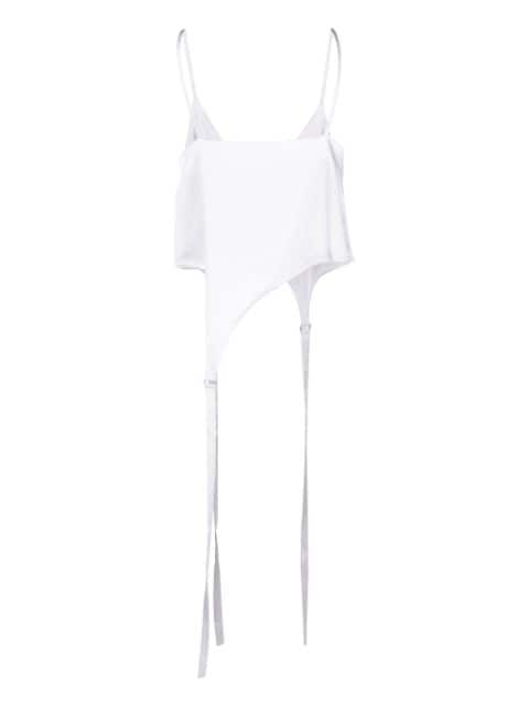 deconstructed satin camisole top