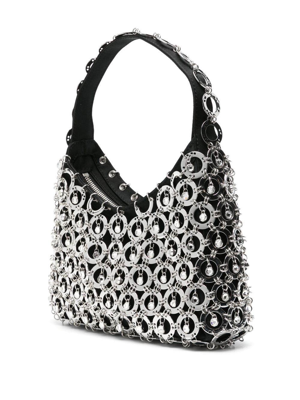 Shop Rabanne Sphere Chainmail-embellished Shoulder Bag In Black