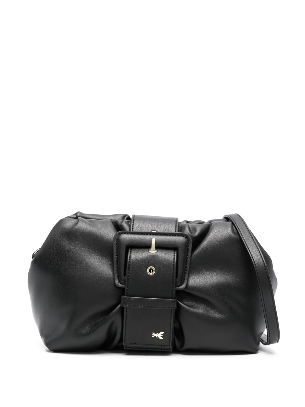 Patrizia Pepe Fly-plaque buckled shoulder bag - Nero