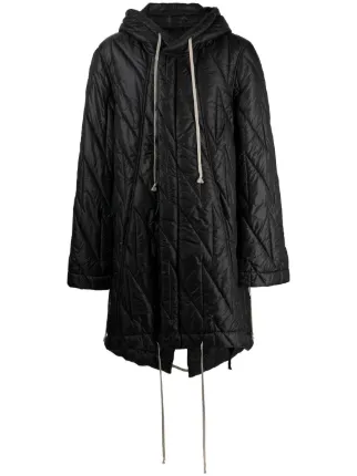 Rick Owens DRKSHDW Fishtail Hooded Parka | Black | FARFETCH