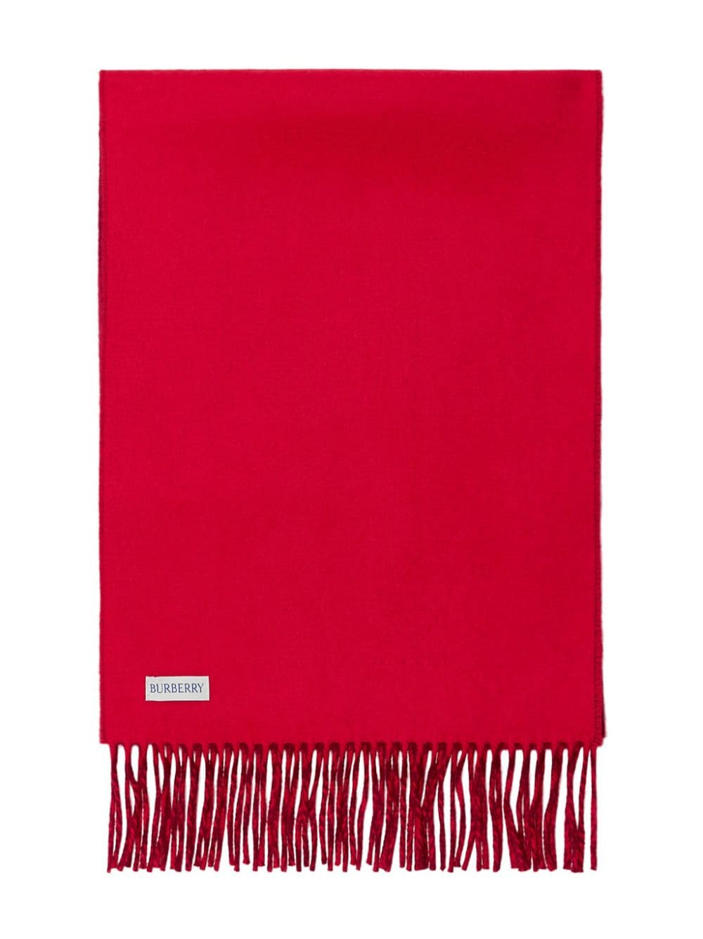 Shop Burberry Ekd Embroidered Cashmere Scarf In Red