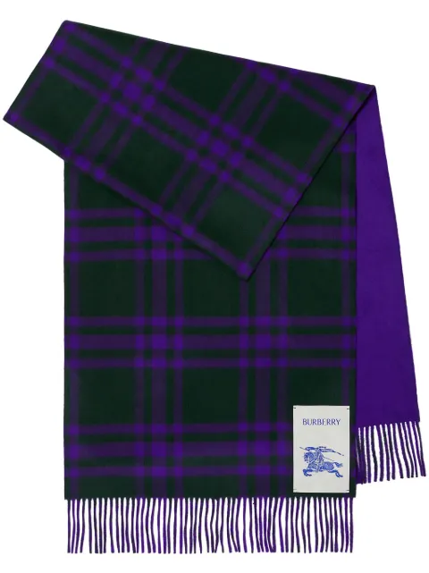 Burberry reversible checked cashmere scarf