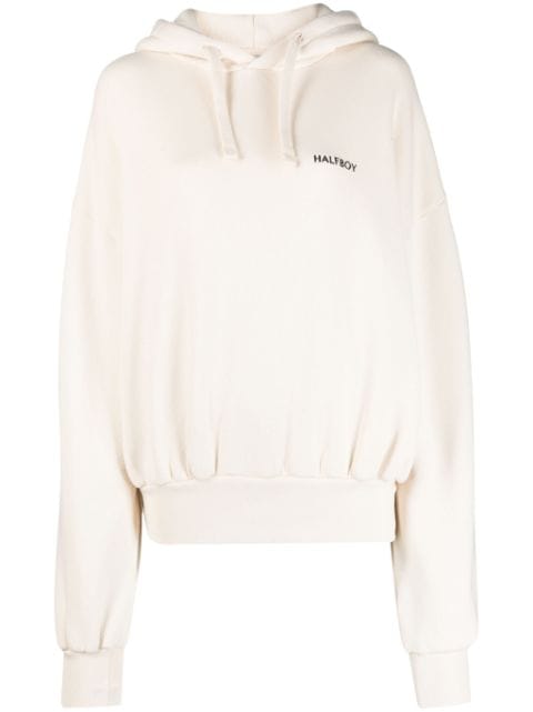 Halfboy logo-print drawstring cotton hoodie