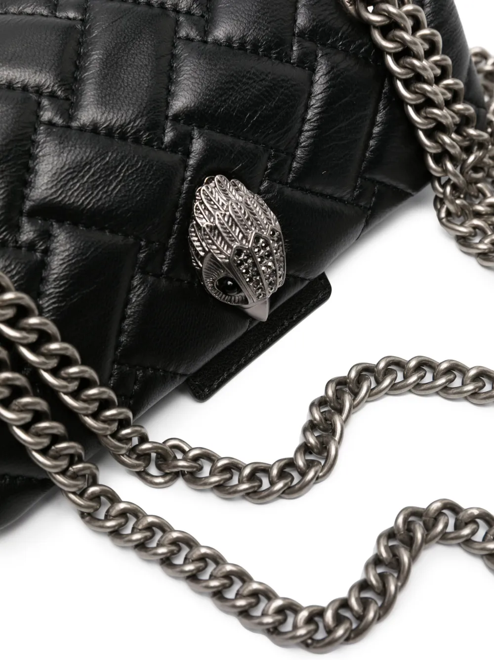 Kurt Geiger London Kensington leren schoudertas Zwart
