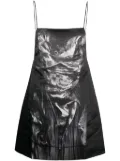 Y/Project Compact-print minidress - Black