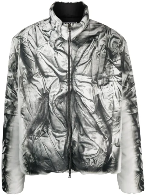 Y/Project Compact-print high-neck jacket