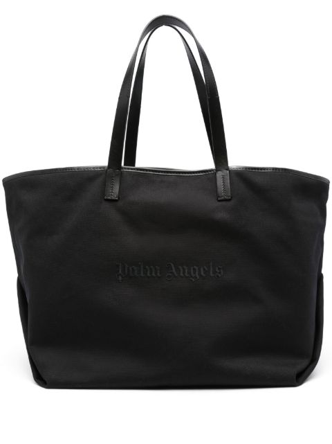 Palm Angels logo-embroidered tote bag