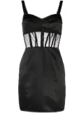 Dolce & Gabbana panelled silk-satin corset dress - Black