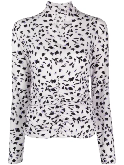 Patrizia Pepe abstract-print long-sleeve T-shirt