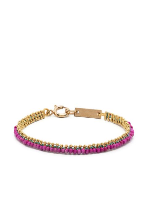 ISABEL MARANT engraved-logo beaded bracelet Women