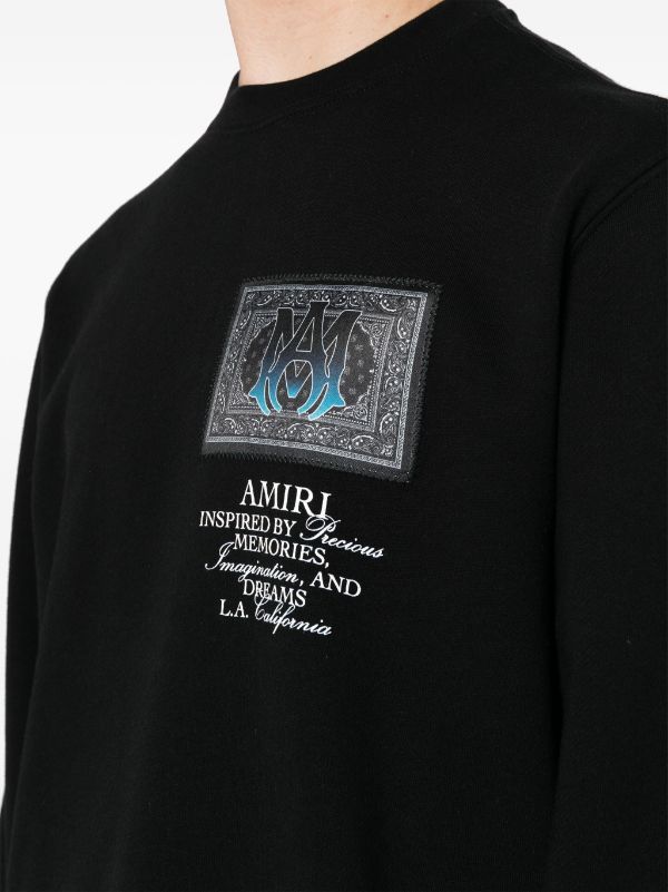 AMIRI logo-print Cotton Sweatshirt - Farfetch