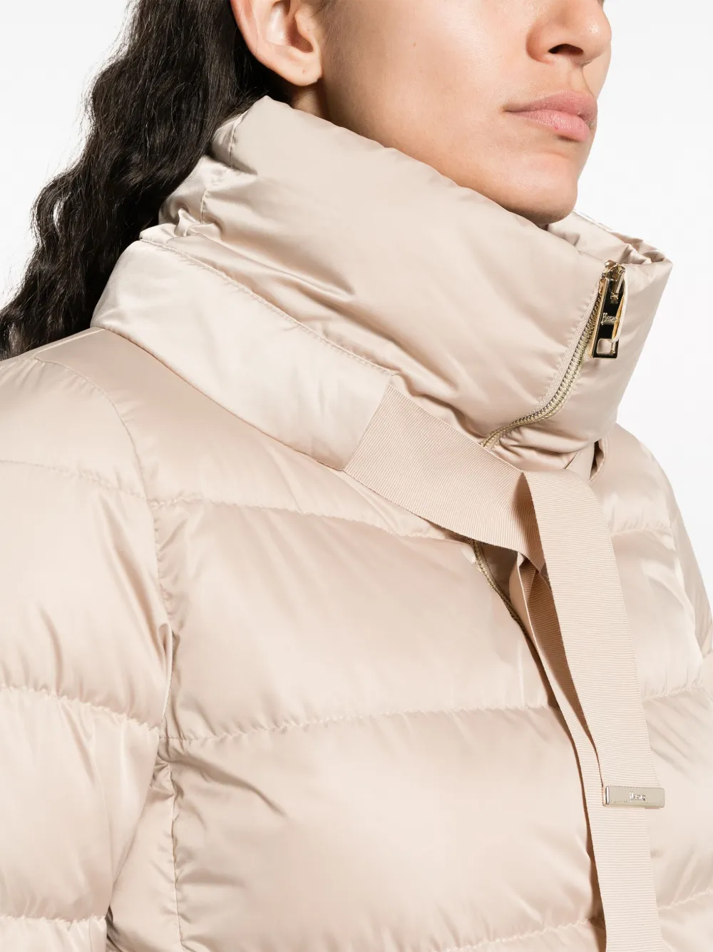 Shop Herno Goose Down Padded Jacket In Neutrals