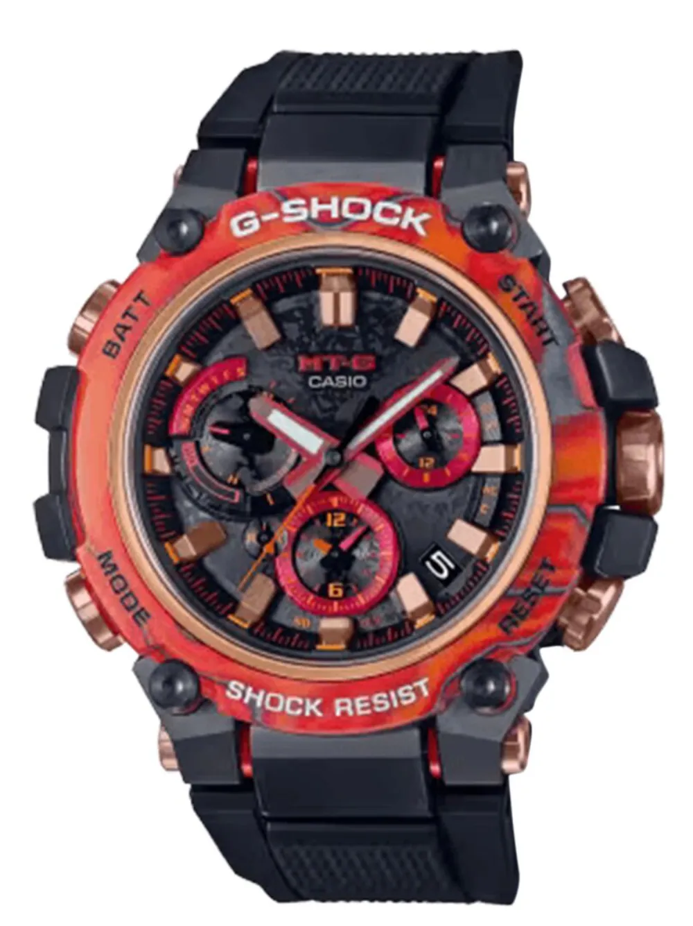 Casio "G-Shock MT-G 40th Anniversary Flare Red ""MTG-B3000 SERIES"" horloge" - Zwart