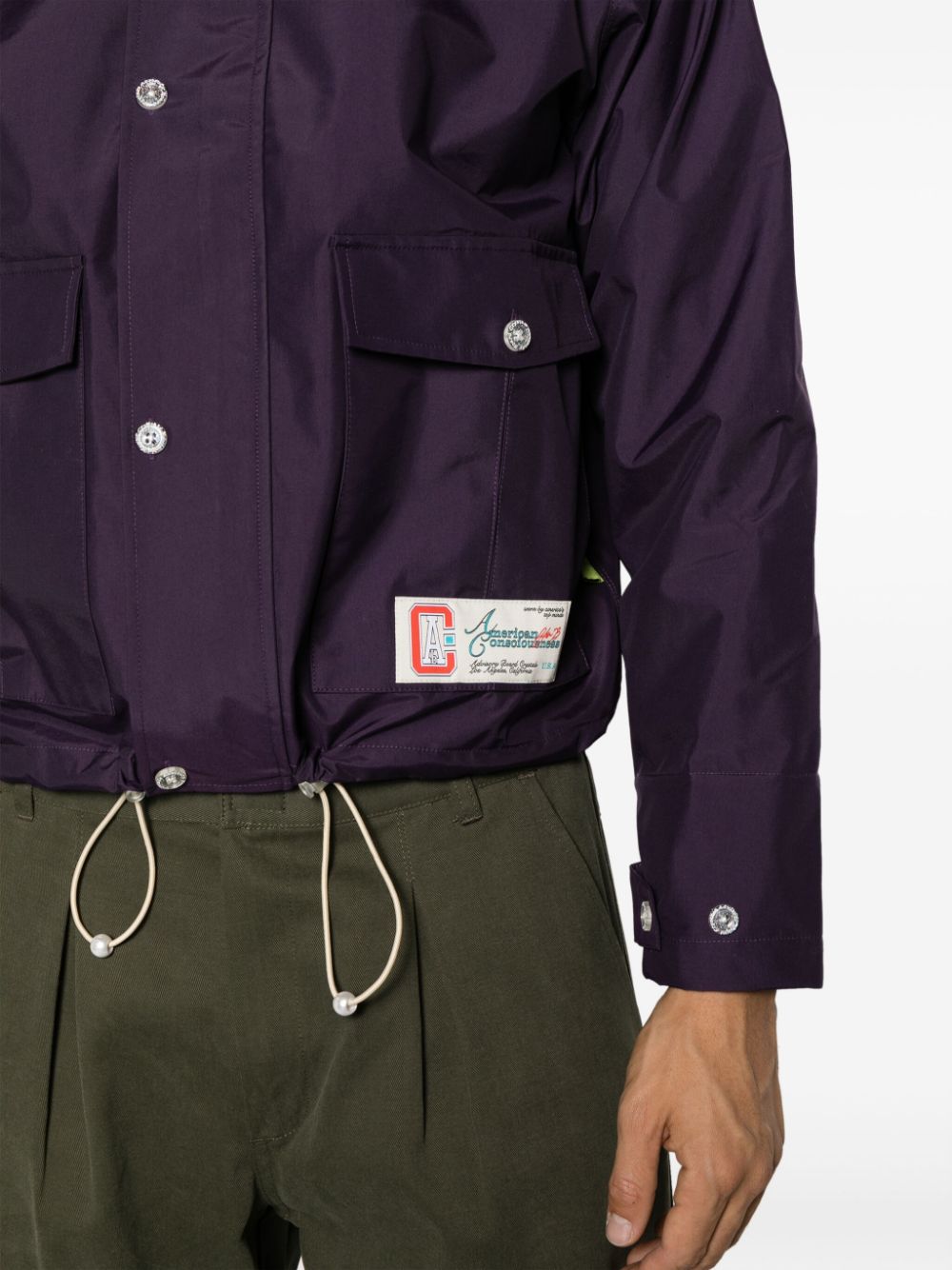 Shop Advisory Board Crystals Peace Wadin Graphic-print Shirt Jacket In Violett