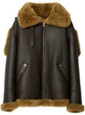 Burberry Shearling Aviator leather jacket - Brown