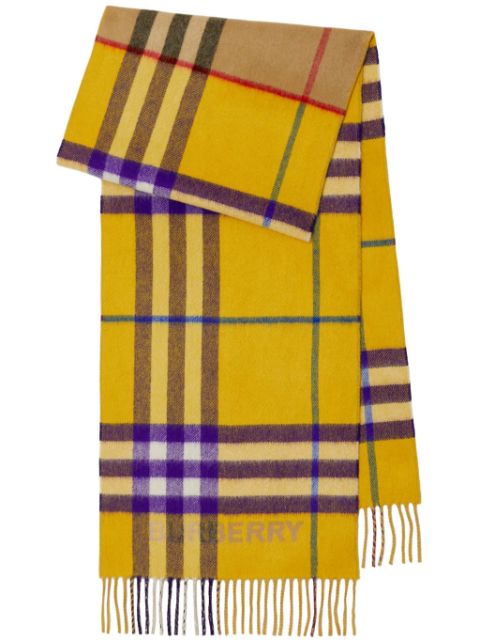 Burberry Contrast Check cashmere scarf Men