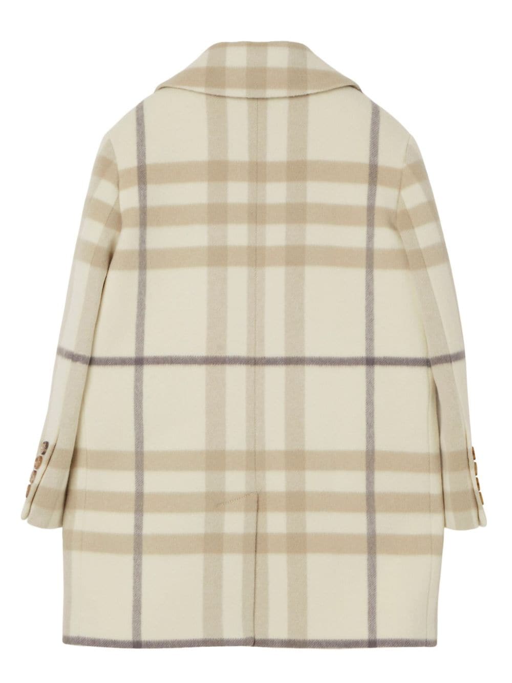 Burberry Kids checked double-breasted coat - Beige
