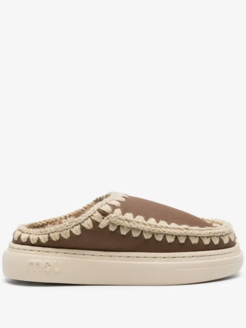 Mou leather slippers
