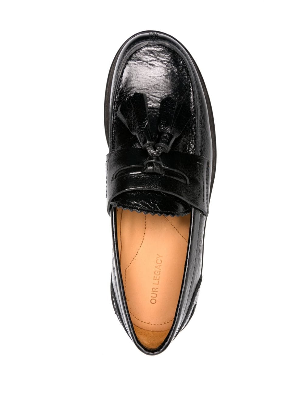 Shop Our Legacy Tassel-detail Leather Loafers In Black