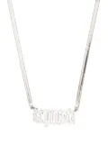 DSQUARED2 logo-lettering herringbone-chain necklace - Silver