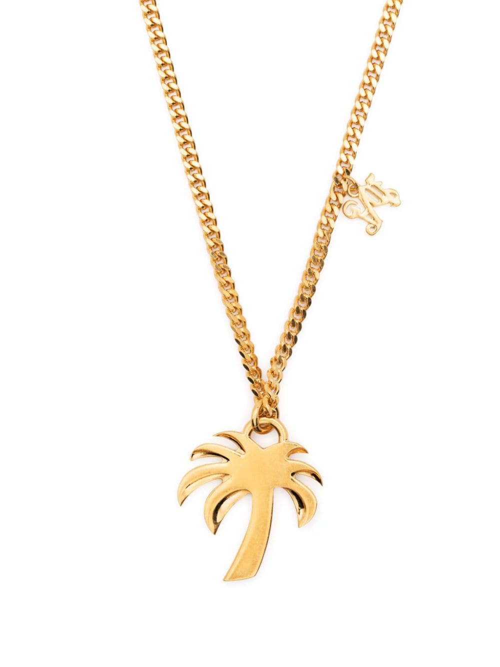 Palm Angels Palm Charm Necklace In Gold